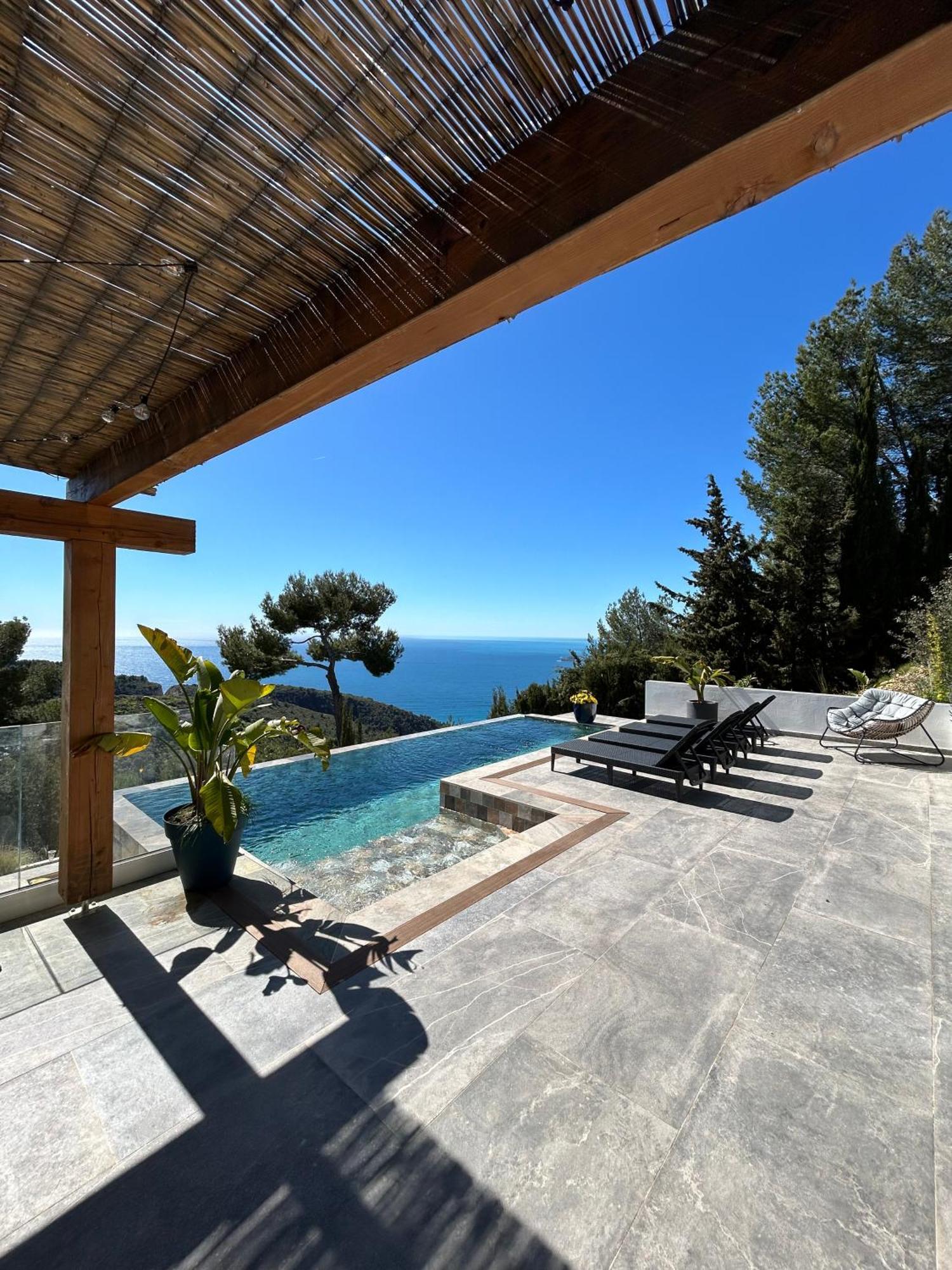 Eze - Appartement Dans Bas De Villa Avec Piscine Pres De Monaco Экстерьер фото